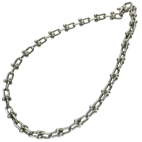 【TIFFANY&Co./ティファニー】 ブレスレット ハードウェア マイクロリンク シルバー925 7.3g 18.0cm レディース【中古】【真子質店】【GD】【MoMiMa】