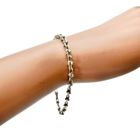 【TIFFANY&Co./ティファニー】 ブレスレット ハードウェア マイクロリンク シルバー925 7.3g 18.0cm レディース【中古】【真子質店】【GD】【MoMiMa】