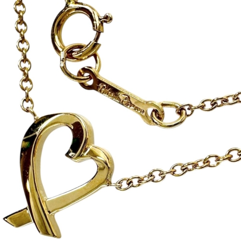 【TIFFANY&Co./ティファニー】 ネックレス ラヴィングハート パロマピカソ K18ゴールド 18金 2.4g 41・46.5cm レディース【中古】【真子質店】【GD】【DMiD】