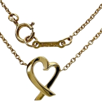 【TIFFANY&Co./ティファニー】 ネックレス ラヴィングハート パロマピカソ K18ゴールド 18金 2.4g 41・46.5cm レディース【中古】【真子質店】【GD】【DMiD】
