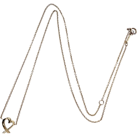 【TIFFANY&Co./ティファニー】 ネックレス ラヴィングハート パロマピカソ K18ゴールド 18金 2.4g 41・46.5cm レディース【中古】【真子質店】【GD】【DMiD】