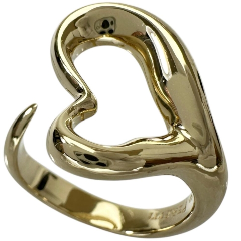 10号【TIFFANY&Co./ティファニー】 リング・指輪 オープンハート ペレッティ K18ゴールド 18金 8.5g レディース【中古】【真子質店】【GD】【IDMoT】"""