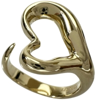 10号【TIFFANY&Co./ティファニー】 リング・指輪 オープンハート ペレッティ K18ゴールド 18金 8.5g レディース【中古】【真子質店】【GD】【IDMoT】"""