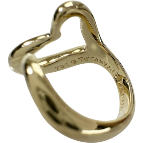 10号【TIFFANY&Co./ティファニー】 リング・指輪 オープンハート ペレッティ K18ゴールド 18金 8.5g レディース【中古】【真子質店】【GD】【IDMoT】"""