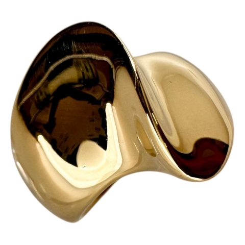 11号【MIKIMOTO/ミキモト】 曲線美デザイン  リング・指輪 K18ゴールド 18金 13.4g レディース【中古】【真子質店】【GD】【TTMoMo】