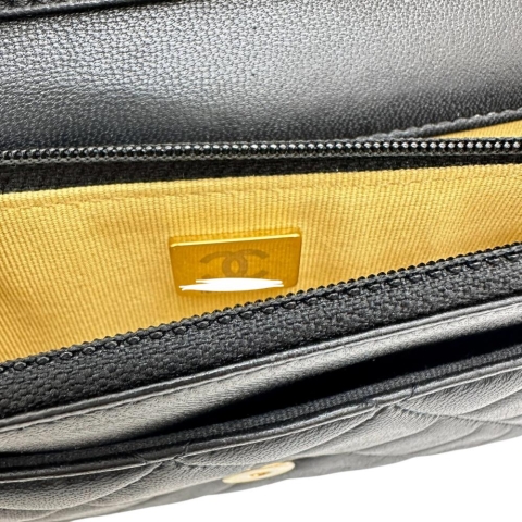 【CHANEL/シャネル】 ココクリップ チェーンウォレット AP2508 ショルダーバッグ ラムスキン/レザー ブラック レディース【中古】【真子質店】【BL】【MaMoxx】