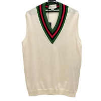 【GUCCI/グッチ】 シェリーライン ベスト ウール100% ホワイト レディース【中古】【真子質店】【GD】【Txx】