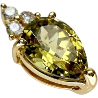 マリガーネット 1.20ct ダイヤモンド 0.07ct 8.1 ペンダントトップ K18ゴールド 18金 1.1g レディース【中古】【真子質店】【NN】【MaYMa】