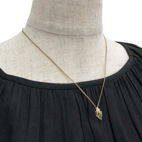 マリガーネット 1.20ct ダイヤモンド 0.07ct 8.1 ペンダントトップ K18ゴールド 18金 1.1g レディース【中古】【真子質店】【NN】【MaYMa】