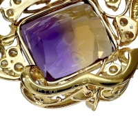 アメトリン 24.50ct ダイヤモンド 1.45ct ペンダントトップ K18ゴールド 18金 13.3g レディース【中古】【真子質店】【NN】【IMixD】