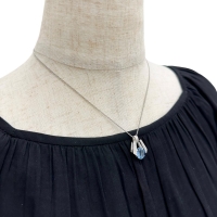 サンタマリアカラーアクアマリン 1.81ct ダイヤモンド 0.17ct ペンダントトップ Pt900プラチナ 5.2g レディース【中古】【真子質店】【NN】【KKx】
