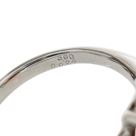 11号 ガーネット 3.90ct ダイヤモンド 0.24ct リング・指輪 K18WGホワイトゴールド 18金 5.4g レディース【中古】【真子質店】【NN】【SIMa】