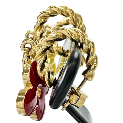 【LOUIS VUITTON/ルイ・ヴィトン】 ハート 花/フラワーモチーフ ピアス ブークル ドレイユ スウィート モノグラム GP 8.5g M65370 レディース【中古】【真子質店】【GD】【TMoMi】