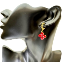 【LOUIS VUITTON/ルイ・ヴィトン】 ハート 花/フラワーモチーフ ピアス ブークル ドレイユ スウィート モノグラム GP 8.5g M65370 レディース【中古】【真子質店】【GD】【TMoMi】