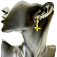 【LOUIS VUITTON/ルイ・ヴィトン】 ハート 花/フラワーモチーフ ピアス ブークル ドレイユ スウィート モノグラム GP 8.5g M65370 レディース【中古】【真子質店】【GD】【TMoMi】