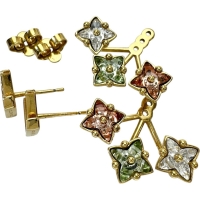 【LOUIS VUITTON/ルイ・ヴィトン】 ピアス ルルグラム カラーストーン ピアス GP 6.8g M00785 GK5202 レディース【中古】【真子質店】【GD】【MaKS】