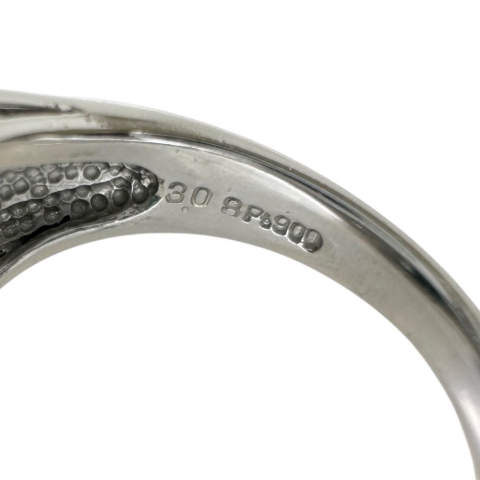 12.5号 インディゴライトブルートルマリン 3.08ct ダイヤモンド 0.67ct リング・指輪 Pt900プラチナ 13.9g レディース【中古】【真子質店】【NN】【IYxx】