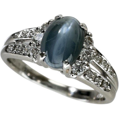 11号 アレキサンドライト 1.21ct ダイヤモンド 0.18ct リング・指輪 Pt900プラチナ 4.9g レディース【中古】【真子質店】【NN】【MoSD】