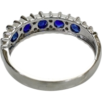 12.5号 サファイア 計0.94ct ダイヤモンド 計0.08ct リング・指輪 Pt900プラチナ 4.8g レディース【中古】【真子質店】【NN】【DKMa】