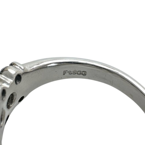 10号 アレキサンドライトキャッツアイ 計0.41ct ダイヤモンド 計0.26ct リング・指輪 Pt900プラチナ 6.4g レディース【中古】【真子質店】【NN】【YIY】