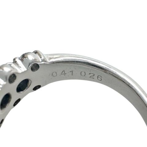 10号 アレキサンドライトキャッツアイ 計0.41ct ダイヤモンド 計0.26ct リング・指輪 Pt900プラチナ 6.4g レディース【中古】【真子質店】【NN】【YIY】