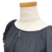 ルビー 0.65/0.68/0.79ct ダイヤモンド 0.15ct ネックレス Pt900プラチナ/Pt850プラチナ 4.6g 40cm レディース【中古】【真子質店】【NN】【IIxx】