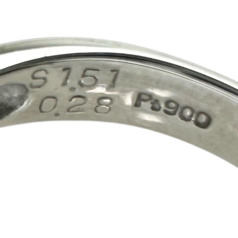 11号 パープルスターサファイア 1.51ct ダイヤモンド 0.28ct リング・指輪 Pt900プラチナ 5.3g レディース【中古】【真子質店】【NN】【YSMa】