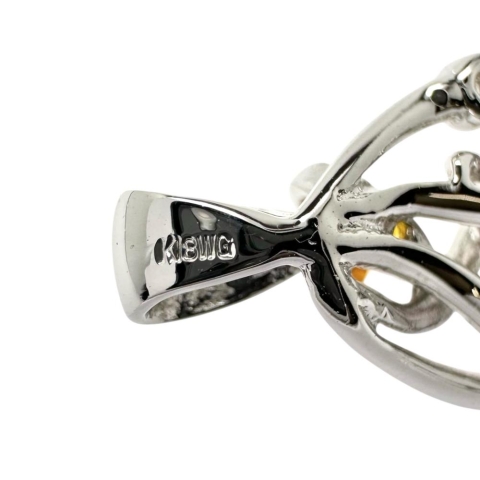 マルチカラーサファイア 計1.07ct ダイヤモンド 計0.06ct ペンダントトップ K18WGホワイトゴールド 18金 3.4g レディース【中古】【真子質店】【NN】【DSMo】