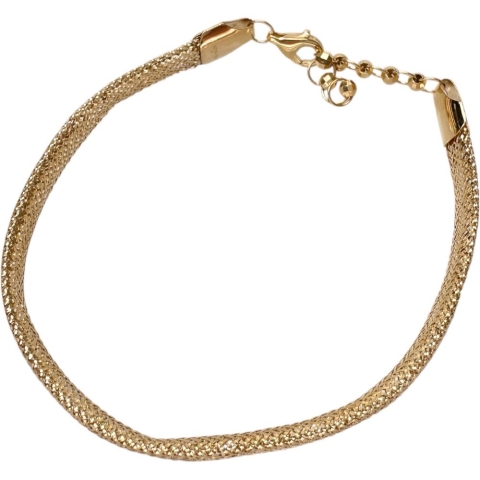 メッシュ　▲歪み ブレスレット K18ゴールド 18金 2.4g 17.5cm レディース【中古】【真子質店】【BL】【DIMi】【ex】