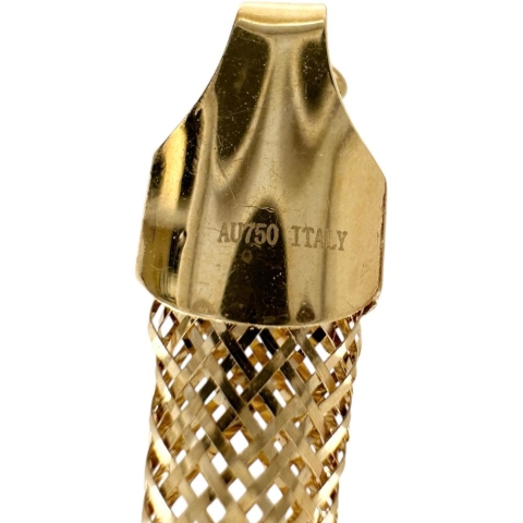 メッシュ　▲歪み ブレスレット K18ゴールド 18金 2.4g 17.5cm レディース【中古】【真子質店】【BL】【DIMi】【ex】