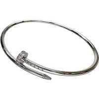 【CARTIER/カルティエ】 ジュストアンクル スモールモデル 現行モデル ダイヤモンド 0.18(20石)ct ブレスレット K18WGホワイトゴールド 18金 9.1g B6084017 #16 レディース【中古】【真子質店】【BL】【MoYMox】