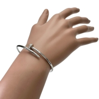 【CARTIER/カルティエ】 ジュストアンクル スモールモデル 現行モデル ダイヤモンド 0.18(20石)ct ブレスレット K18WGホワイトゴールド 18金 9.1g B6084017 #16 レディース【中古】【真子質店】【BL】【MoYMox】