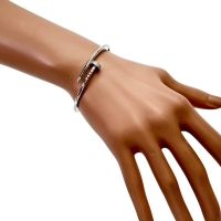 【CARTIER/カルティエ】 ジュストアンクル スモールモデル 現行モデル ダイヤモンド 0.18(20石)ct ブレスレット K18WGホワイトゴールド 18金 9.1g B6084017 #16 レディース【中古】【真子質店】【BL】【MoYMox】