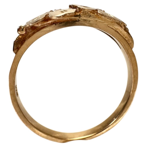 13号 桜モチーフ ダイヤモンド リング・指輪 K18ゴールド 18金 2.6g レディース【中古】【真子質店】【NN】【Dxx】