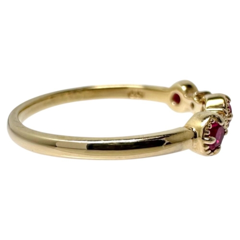 5号 ルビー ダイヤモンド リング・指輪 K10ゴールド 10金 1.0g レディース【中古】【真子質店】【NN】【Kx】