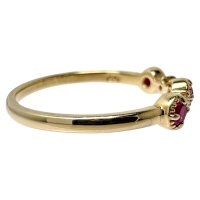 5号 ルビー ダイヤモンド リング・指輪 K10ゴールド 10金 1.0g レディース【中古】【真子質店】【NN】【Kx】