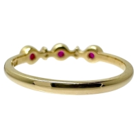 5号 ルビー ダイヤモンド リング・指輪 K10ゴールド 10金 1.0g レディース【中古】【真子質店】【NN】【Kx】