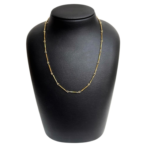 切子 チェーン ネックレス K18ゴールド 18金 7.3g 41cm レディース【中古】【真子質店】【BL】【IIMax】【ex】