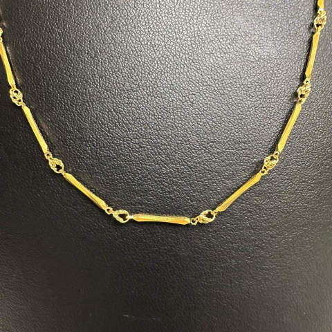 切子 チェーン ネックレス K18ゴールド 18金 7.3g 41cm レディース【中古】【真子質店】【BL】【IIMax】【ex】