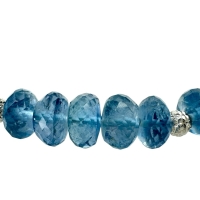 ディスクカット  アクアマリン ネックレス シルバー/ボール部分K17程度（分析済み) 15.9g 42cm レディース【中古】【真子質店】【NN】【MaMoT】