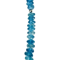 ディスクカット  アクアマリン ネックレス シルバー/ボール部分K17程度（分析済み) 15.9g 42cm レディース【中古】【真子質店】【NN】【MaMoT】