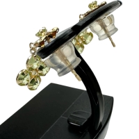 フラワーモチーフ シトリン ペリドット ピアス K18ゴールド 18金 1.0g レディース【中古】【真子質店】【NN】【IMiMi】