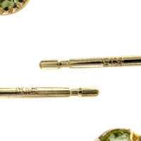 フラワーモチーフ シトリン ペリドット ピアス K18ゴールド 18金 1.0g レディース【中古】【真子質店】【NN】【IMiMi】