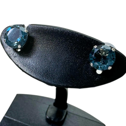 ロンドンブルートパーズ 0.50×2ct ピアス Pt900プラチナ 0.6g レディース【中古】【真子質店】【NN】【IxD】