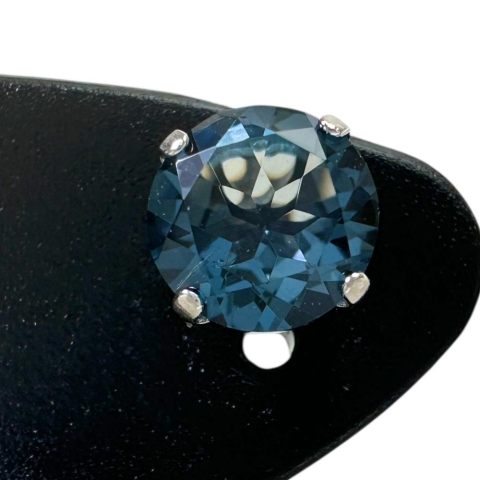 ロンドンブルートパーズ 0.50×2ct ピアス Pt900プラチナ 0.6g レディース【中古】【真子質店】【NN】【IxD】