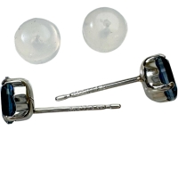 ロンドンブルートパーズ 0.50×2ct ピアス Pt900プラチナ 0.6g レディース【中古】【真子質店】【NN】【IxD】