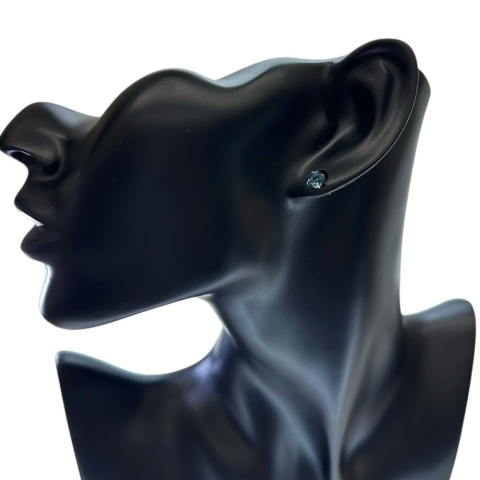 ロンドンブルートパーズ 0.50×2ct ピアス Pt900プラチナ 0.6g レディース【中古】【真子質店】【NN】【IxD】