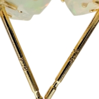 フラワーモチーフ オパール ペリドット ピアス K18ゴールド 18金 1.0g レディース【中古】【真子質店】【NN】【IMiMa】