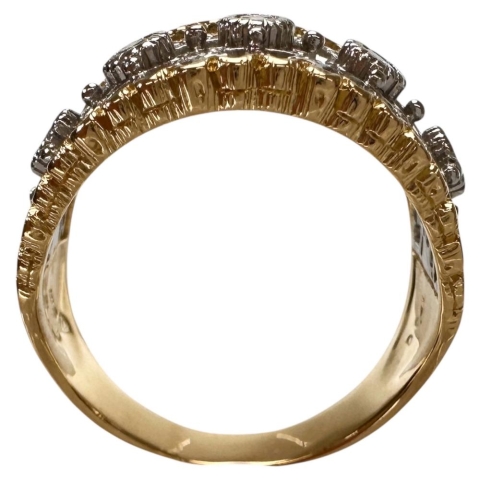 18号 【Ambrose/アンブローズ】透かし  ダイヤモンド 0.41ct リング・指輪 K18ゴールド 18金/Pt900プラチナ 9.3g レディース【中古】【真子質店】【NN】【IMoMoI】