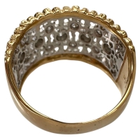 18号 【Ambrose/アンブローズ】透かし ダイヤモンド 0.41ct リング・指輪 K18ゴールド 18金/Pt900プラチナ 9.3g レディース【中古】【真子質店】【NN】【IMoMoI】